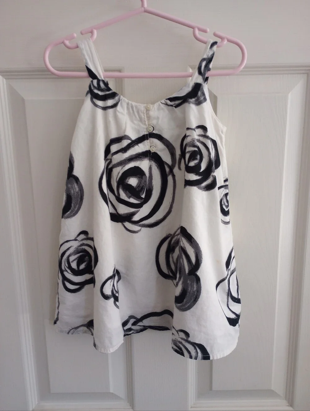 Baby Gap Havana Rose Dress Cream With Black Florals